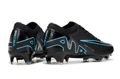 Nike Air Zoom Mercurial Vapor 15 Elite FG Low-Tops Soccer Cleats - Black/Jade/Blue