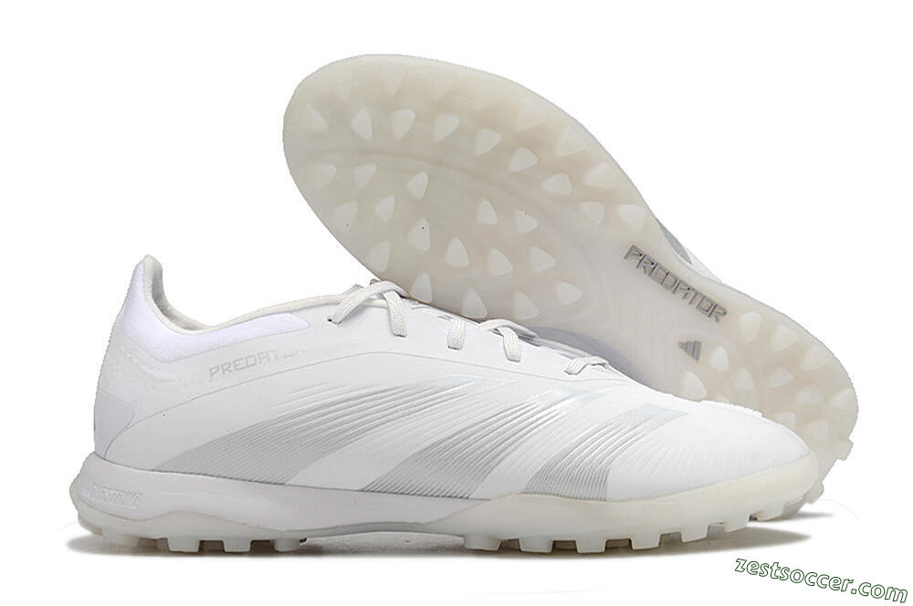 Adidas Predator 24 Elite TF Low-Tops Soccer Shoes - White/Silver/Beige 0