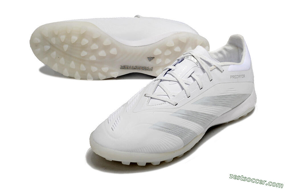 Adidas Predator 24 Elite TF Low-Tops Soccer Shoes - White/Silver/Beige 3