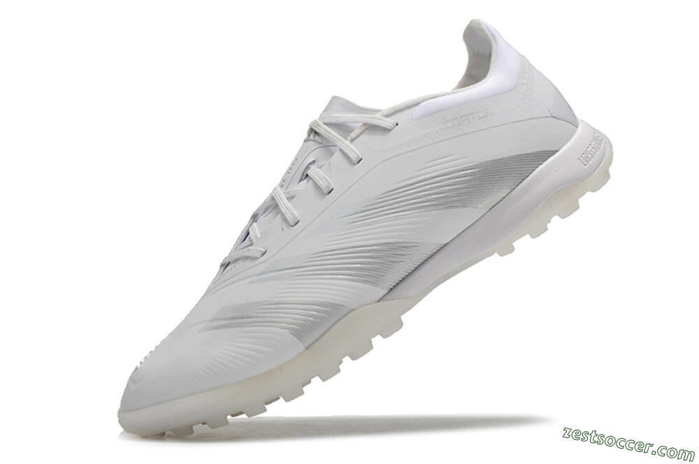 Adidas Predator 24 Elite TF Low-Tops Soccer Shoes - White/Silver/Beige 5
