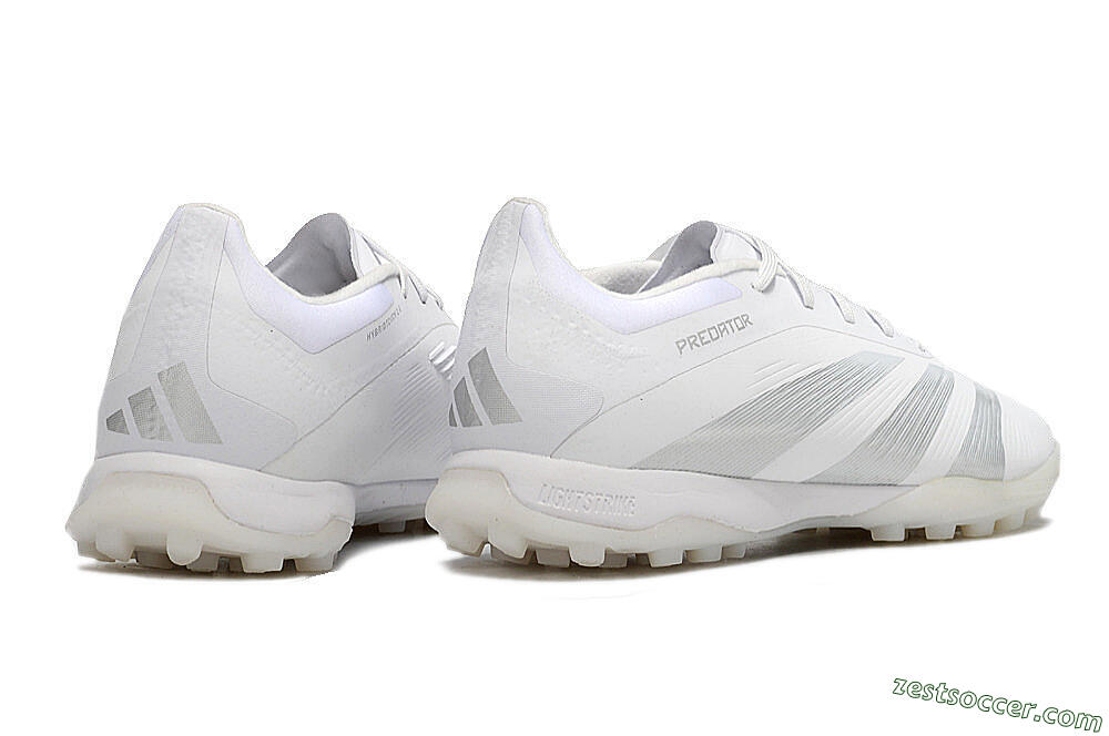 Adidas Predator 24 Elite TF Low-Tops Soccer Shoes - White/Silver/Beige 6