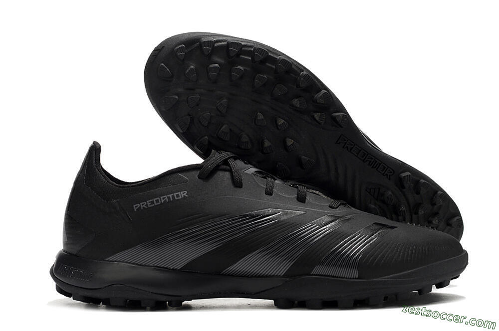 Adidas Predator 24 Elite TF Low-Tops Soccer Shoes - Black/Silver/Black 0