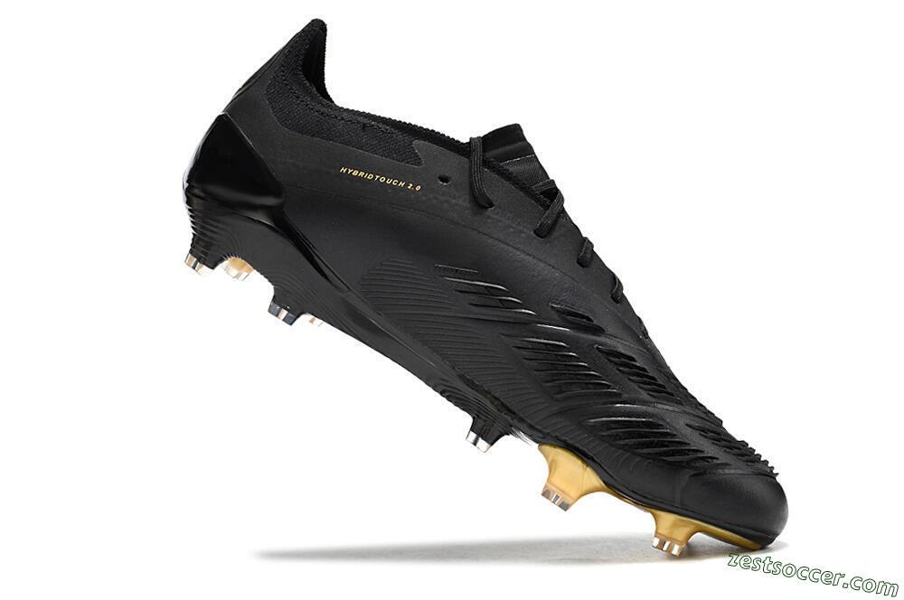 Adidas Predator 24 Elite FG Low-Tops Soccer Cleats - Black/Gold 4