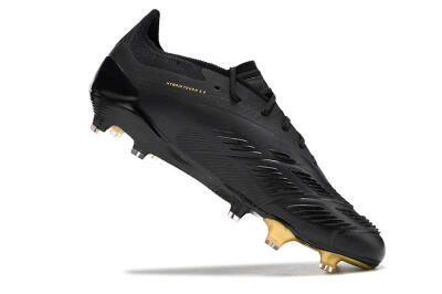 Adidas Predator 24 Elite FG Low-Tops Soccer Cleats - Black/Gold