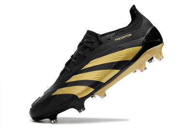 Adidas Predator 24 Elite FG Low-Tops Soccer Cleats - Black/Gold
