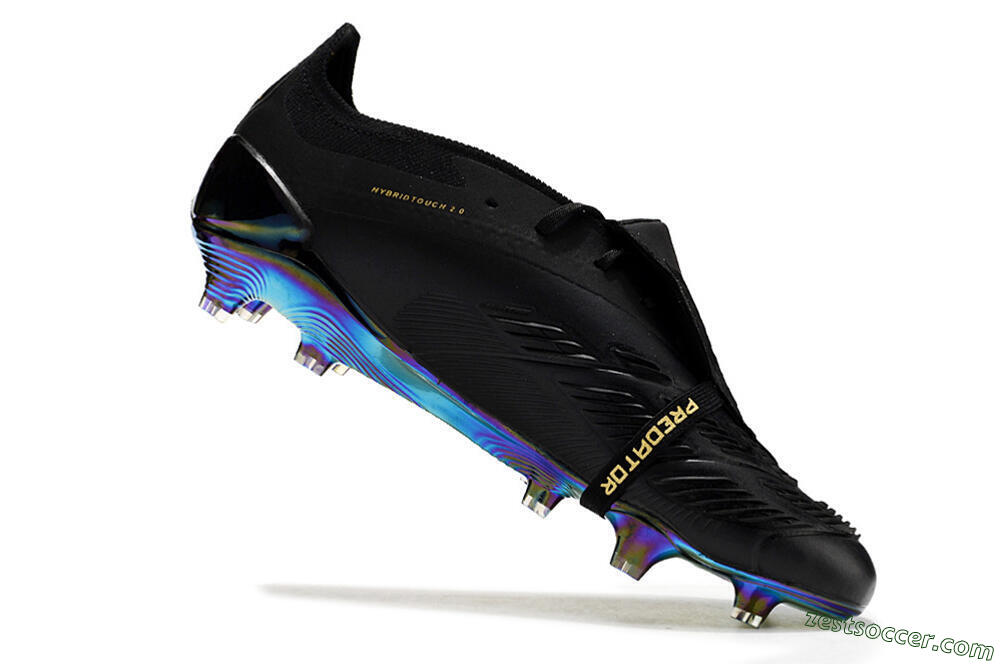 Adidas Predator Elite Foldover Tongue FG Low-Tops Soccer Cleats - Black/Gold 4