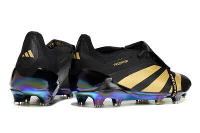 Adidas Predator Elite Foldover Tongue FG Low-Tops Soccer Cleats - Black/Gold