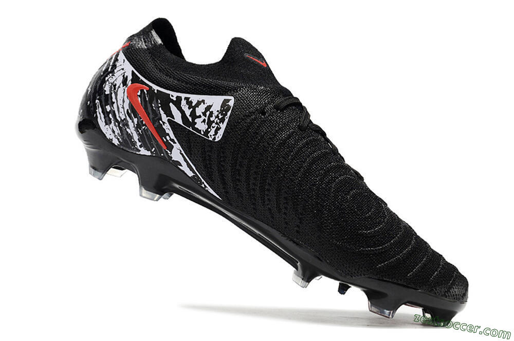 Nike Phantom Luna Elite NU FG Low-Tops Soccer Cleats - Black/Red/White 4