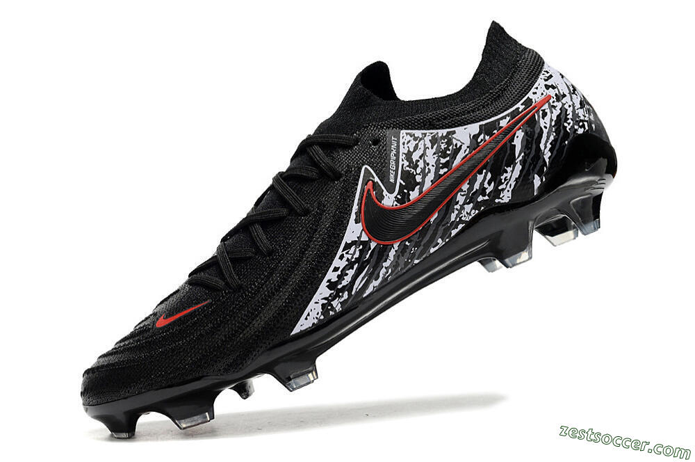 Nike Phantom Luna Elite NU FG Low-Tops Soccer Cleats - Black/Red/White 5