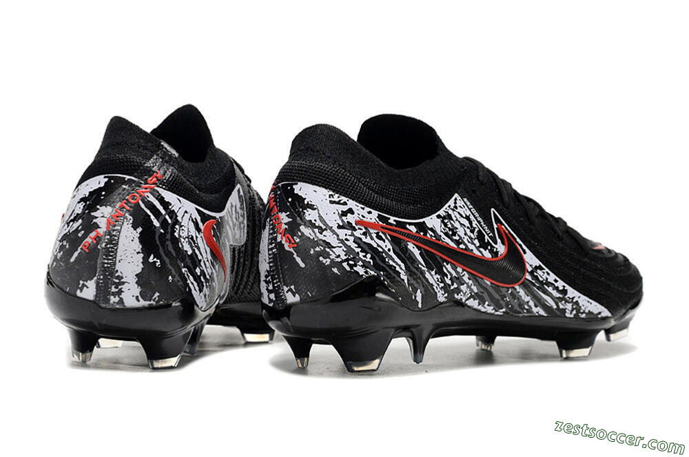 Nike Phantom Luna Elite NU FG Low-Tops Soccer Cleats - Black/Red/White 6