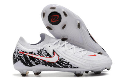 Nike Phantom Luna Elite NU FG Low-Tops Soccer Cleats - White/Red/Black