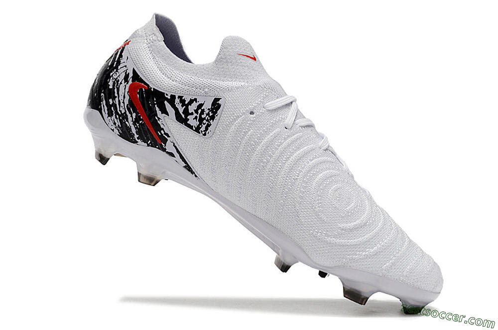 Nike Phantom Luna Elite NU FG Low-Tops Soccer Cleats - White/Red/Black 4