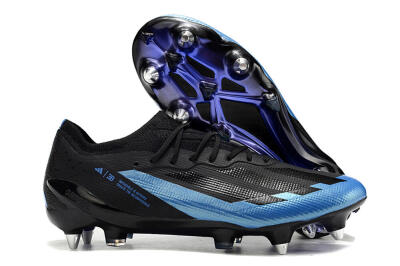 Adidas X Crazyfast.1 SG Low-Tops Soccer Cleats - Silver/Blue/Black/Gold