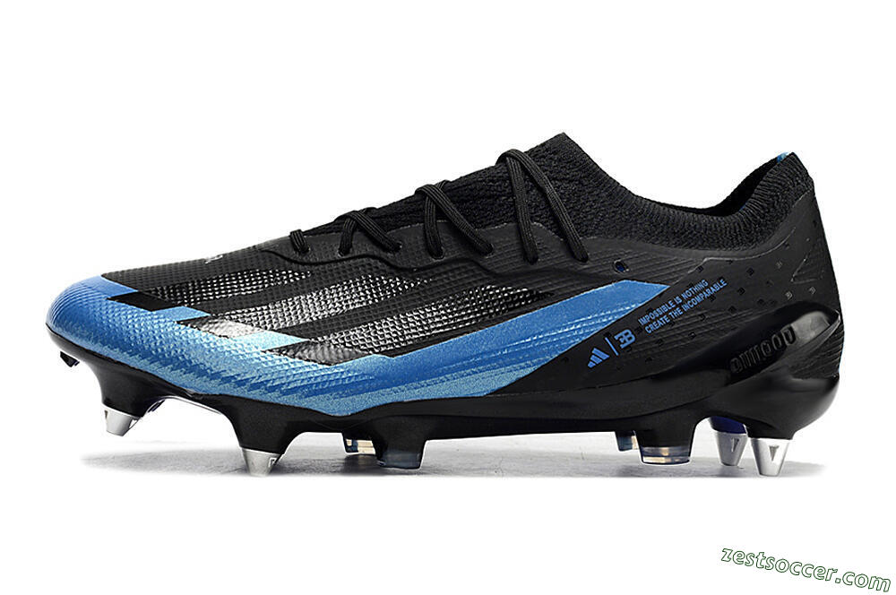 Adidas X Crazyfast.1 SG Low-Tops Soccer Cleats - Silver/Blue/Black/Gold 2