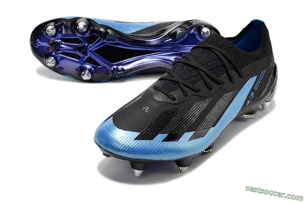 Adidas X Crazyfast.1 SG Low-Tops Soccer Cleats - Silver/Blue/Black/Gold 3