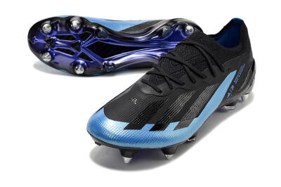 Adidas X Crazyfast.1 SG Low-Tops Soccer Cleats - Silver/Blue/Black/Gold