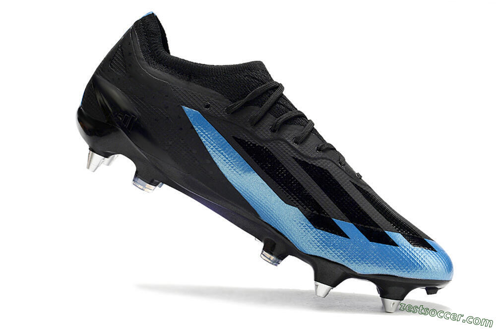 Adidas X Crazyfast.1 SG Low-Tops Soccer Cleats - Silver/Blue/Black/Gold 4