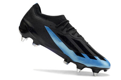 Adidas X Crazyfast.1 SG Low-Tops Soccer Cleats - Silver/Blue/Black/Gold