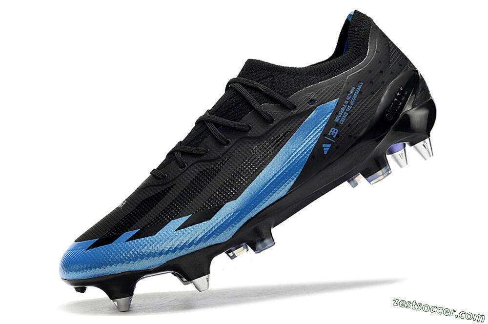 Adidas X Crazyfast.1 SG Low-Tops Soccer Cleats - Silver/Blue/Black/Gold 5