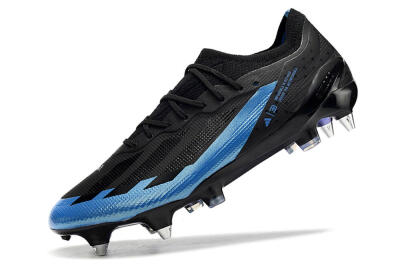 Adidas X Crazyfast.1 SG Low-Tops Soccer Cleats - Silver/Blue/Black/Gold