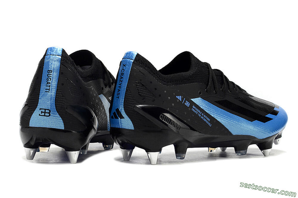 Adidas X Crazyfast.1 SG Low-Tops Soccer Cleats - Silver/Blue/Black/Gold 6