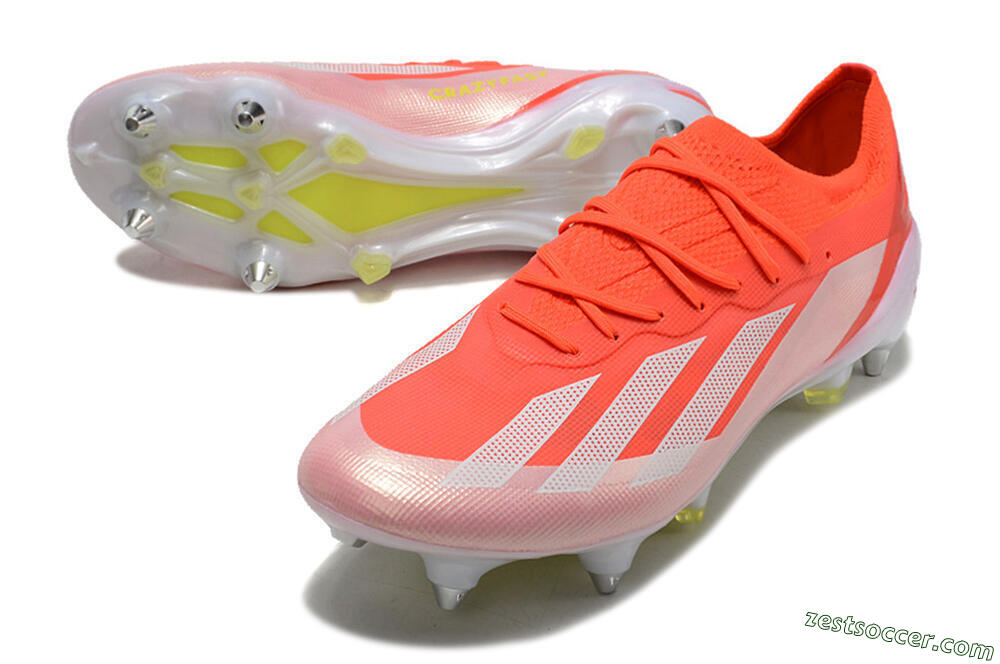 Adidas X Crazyfast.1 SG Low-Tops Soccer Cleats - Red/White/Yellow 3
