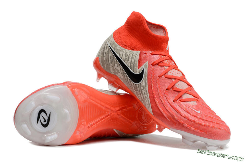 Nike Phantom Luna Elite FG High-Tops Soccer Cleats - Red/Brown/Black 1
