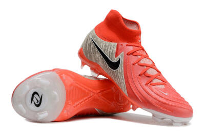 Nike Phantom Luna Elite FG High-Tops Soccer Cleats - Red/Brown/Black