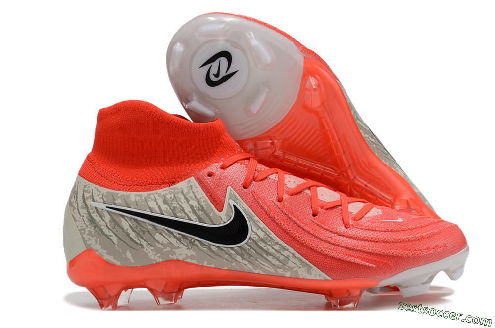 Nike Phantom Luna Elite FG High-Tops Soccer Cleats - Red/Brown/Black 0