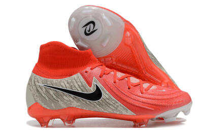 Nike Phantom Luna Elite FG High-Tops Soccer Cleats - Red/Brown/Black