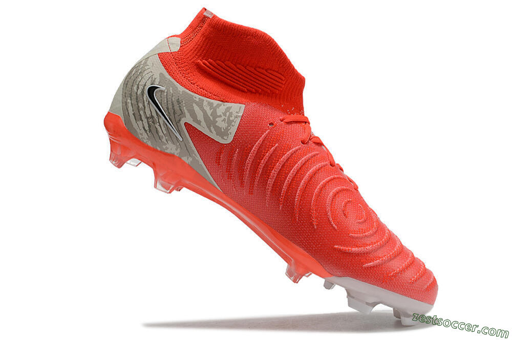 Nike Phantom Luna Elite FG High-Tops Soccer Cleats - Red/Brown/Black 4