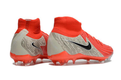 Nike Phantom Luna Elite FG High-Tops Soccer Cleats - Red/Brown/Black
