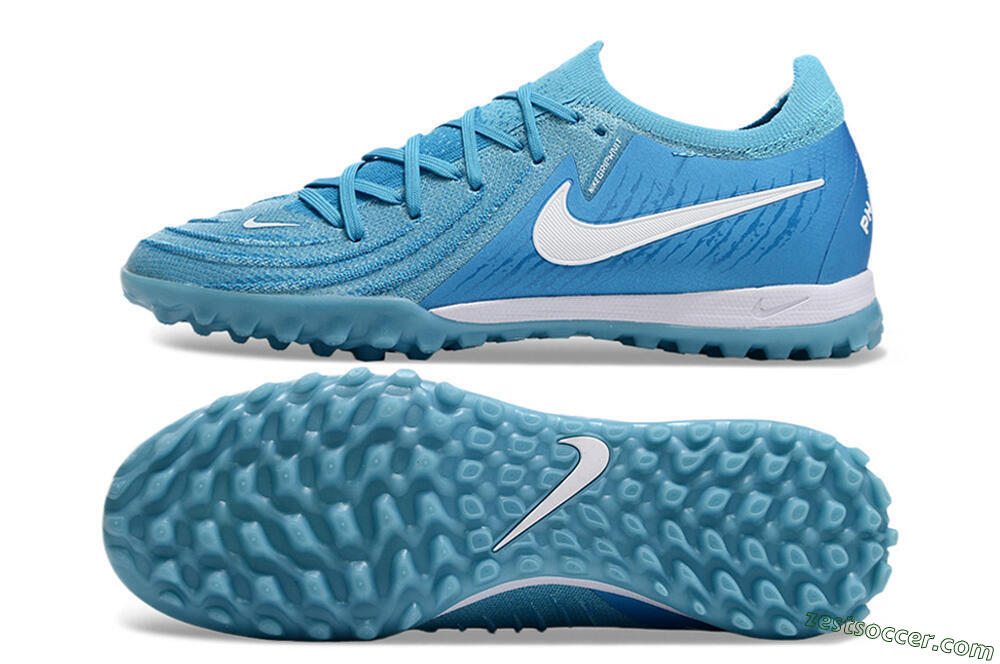 Nike Phantom Luna Elite TF Low-Tops Soccer Shoes - Jade/White/Blue 1