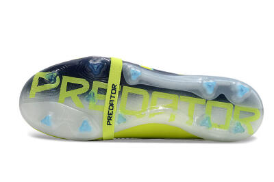 Adidas Predator Elite Foldover Tongue FG Low-Tops Soccer Cleats - Yellow/Blue/Jade