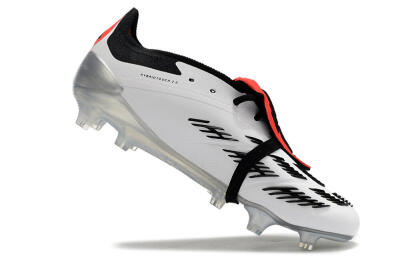 Adidas Predator Elite Foldover Tongue FG Low-Tops Soccer Cleats - White/Black/Red