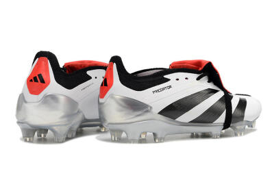 Adidas Predator Elite Foldover Tongue FG Low-Tops Soccer Cleats - White/Black/Red