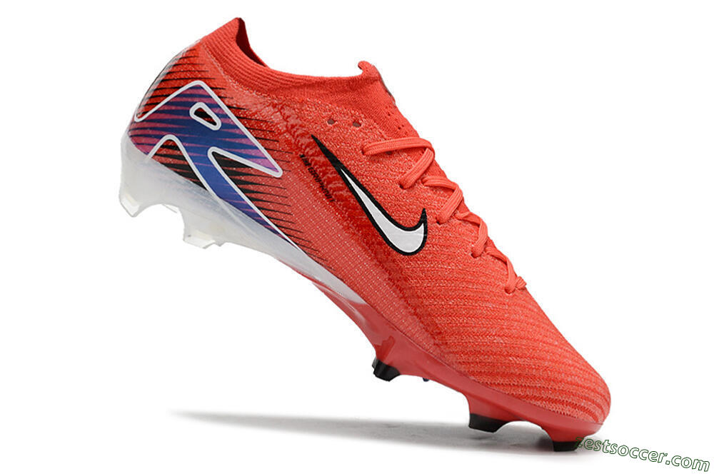 Nike Air Zoom Mercurial Vapor 16 Elite FG Low-Tops Soccer Cleats - Red/White/Blue 4