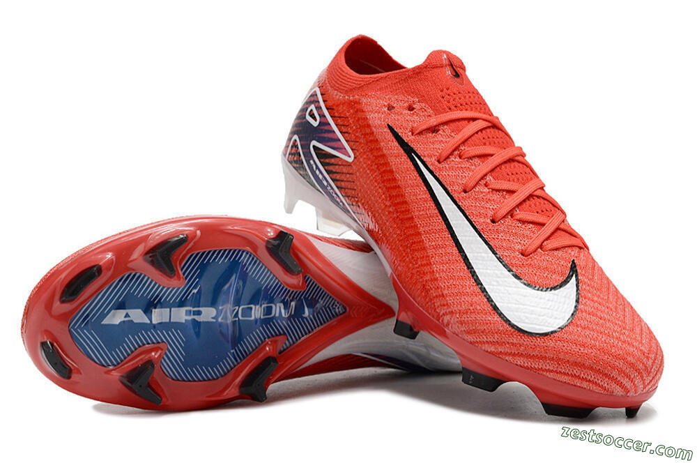 Nike Air Zoom Mercurial Vapor 16 Elite FG Low-Tops Soccer Cleats - Red/White/Blue 3
