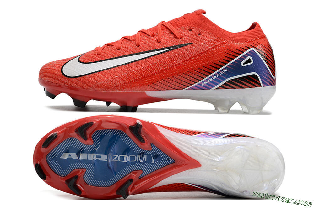 Nike Air Zoom Mercurial Vapor 16 Elite FG Low-Tops Soccer Cleats - Red/White/Blue 1