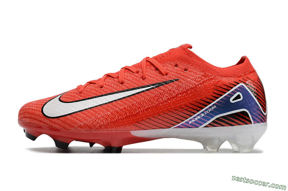 Nike Air Zoom Mercurial Vapor 16 Elite FG Low-Tops Soccer Cleats - Red/White/Blue 2