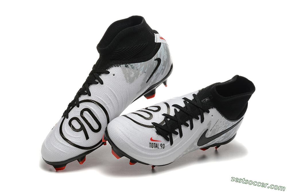 Nike Phantom Luna Elite FG High-Tops Soccer Cleats - White/Red/Black/Grey 6