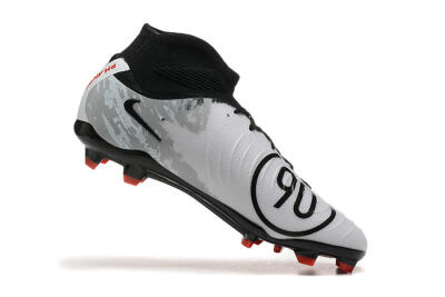Nike Phantom Luna Elite FG High-Tops Soccer Cleats - White/Red/Black/Grey