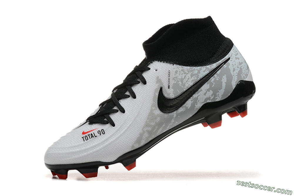 Nike Phantom Luna Elite FG High-Tops Soccer Cleats - White/Red/Black/Grey 8