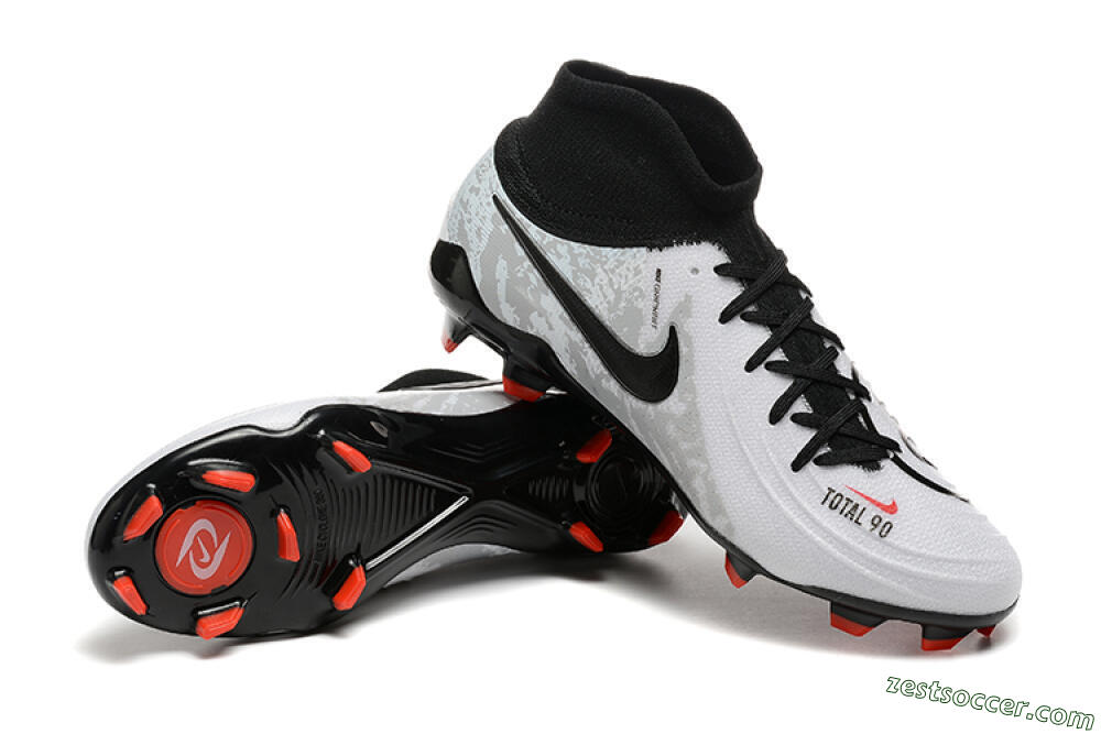 Nike Phantom Luna Elite FG High-Tops Soccer Cleats - White/Red/Black/Grey 4