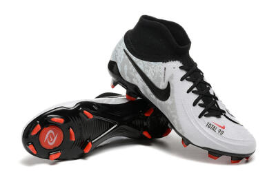 Nike Phantom Luna Elite FG High-Tops Soccer Cleats - White/Red/Black/Grey