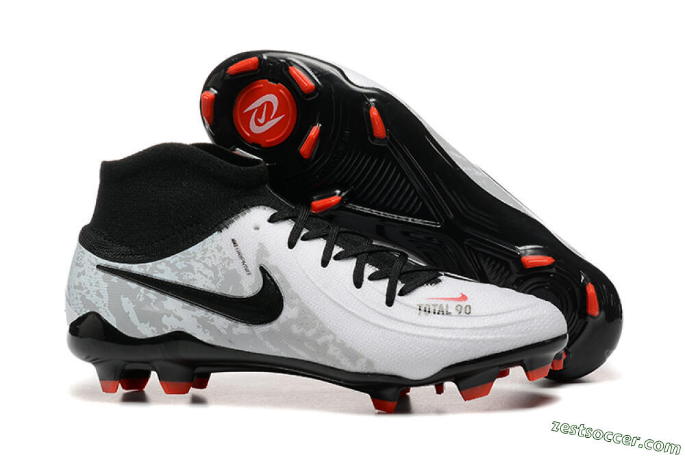 Nike Phantom Luna Elite FG High-Tops Soccer Cleats - White/Red/Black/Grey 0