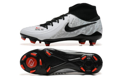 Nike Phantom Luna Elite FG High-Tops Soccer Cleats - White/Red/Black/Grey