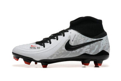 Nike Phantom Luna Elite FG High-Tops Soccer Cleats - White/Red/Black/Grey