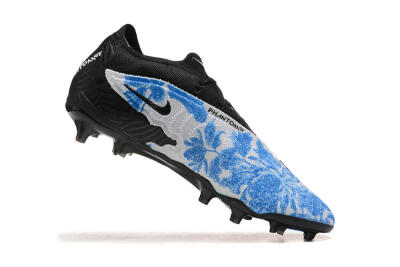Nike Phantom GX Elite FG Low-Tops Soccer Cleats - Blue/Grey/Black/Gold