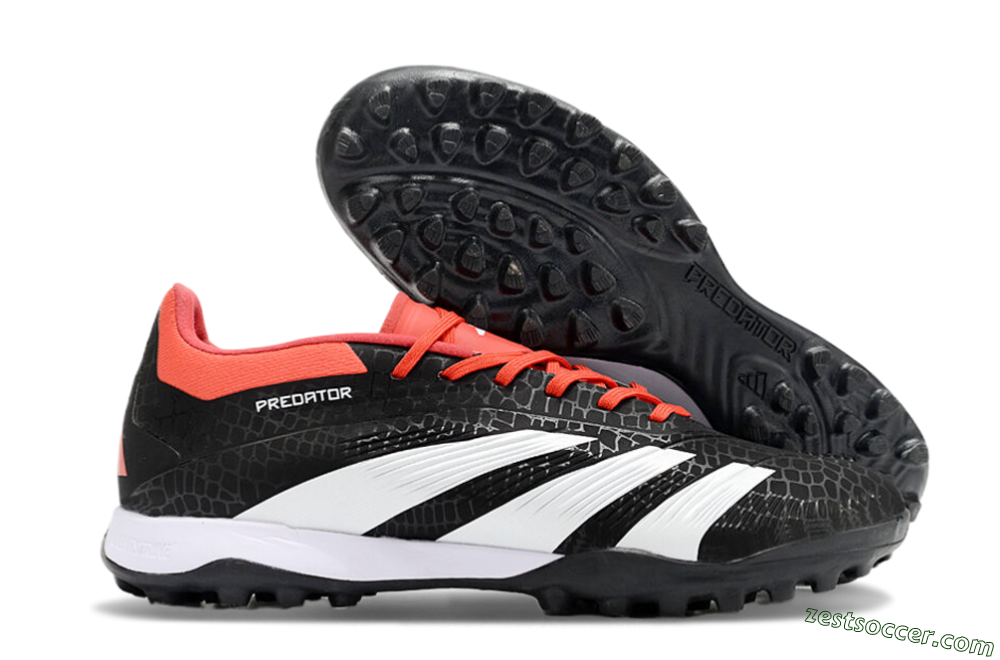 Adidas Predator 24 Elite TF Low-Tops Soccer Shoes - Black/White/Red 0